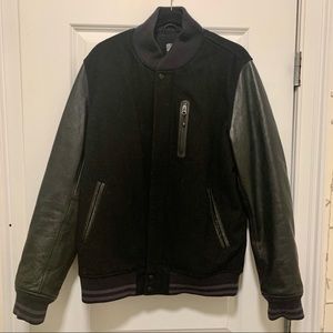 Nike Destroyer Varsity Jacket Black Leather & Wool